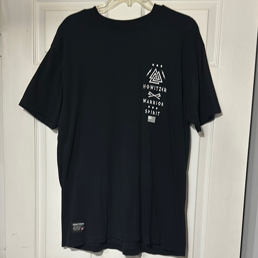 Black Short Sleeve Tee with Graphic and Relaxed Fit